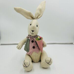 Home Decor 13" Easter Bunny Stuffed Self-Sitting Weighted Bottom